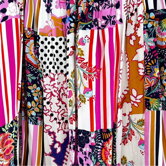 NWT Anthropologie Ruffled Patchwork Midi Dress - Picture 6 of 10